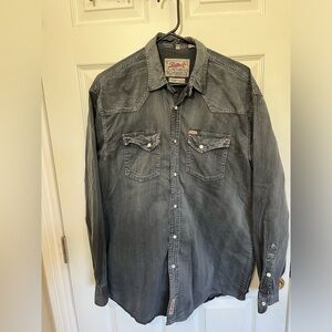 Rafter C Western, Pearl Snap Button Down Shirt (L)